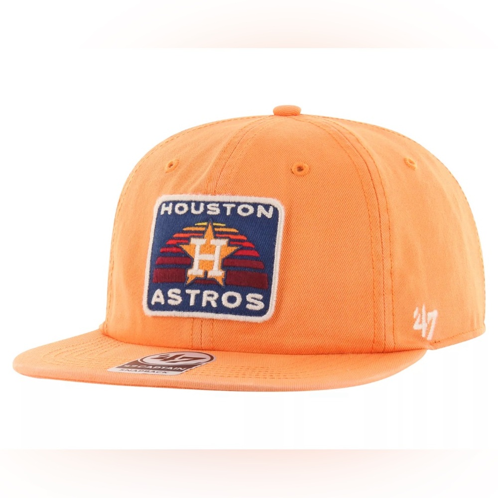 Men's '47 Orange Houston Astros Cypress Captain Snapback Hat